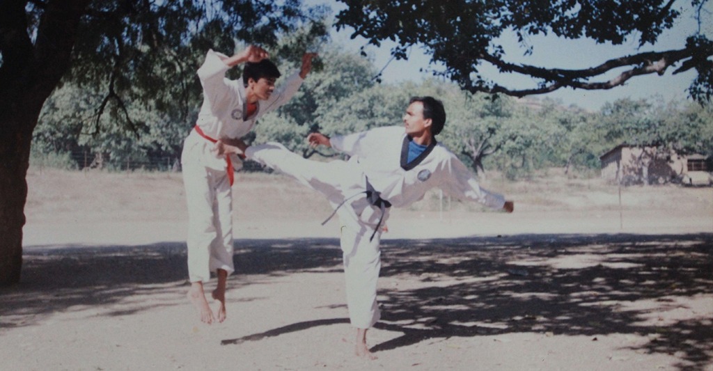 High Flying Kick Action